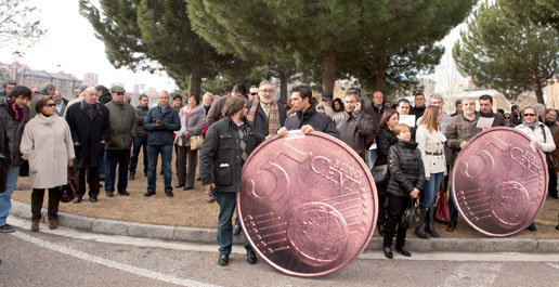 Transportistas contra el céntimo sanitario Transportistas contra el céntimo sanitario