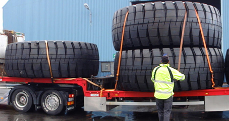 Bridgestone trae el neumático más grande del mundo a Europa