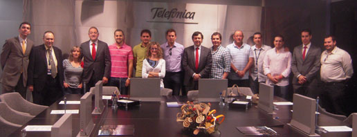 Los alumnos de MADGET en su visita a Movistar