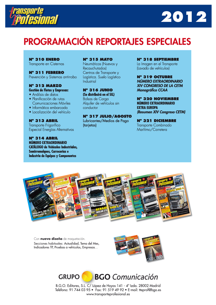 Tarifas Revista Transporte Profesional 2012