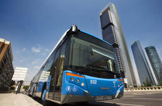 Autobús MAN para el transporte urbano de Madrid