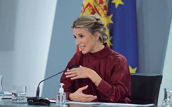 La ministra de Trabajo, Yolanda Díaz La ministra de Trabajo, Yolanda Díaz