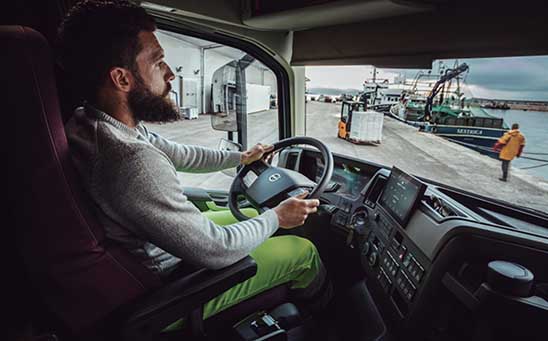 conductor de camión en cabina conductor de camión en cabina