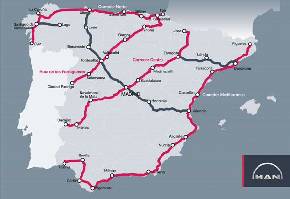 MAN Trucks Mapa de consumos