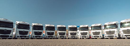 Flota de Mercedes Benz de Eurotransfret Flota de Mercedes Benz de Eurotransfret