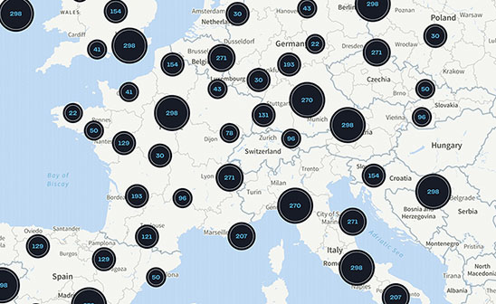 Puntos de recarga en Europa sparkalliance