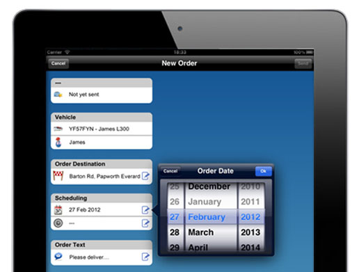 Webfleet en ipad Webfleet en ipad
