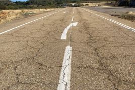 Carretera en mal estado