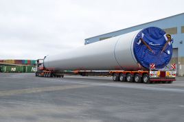 Transporte de equipamiento eólico