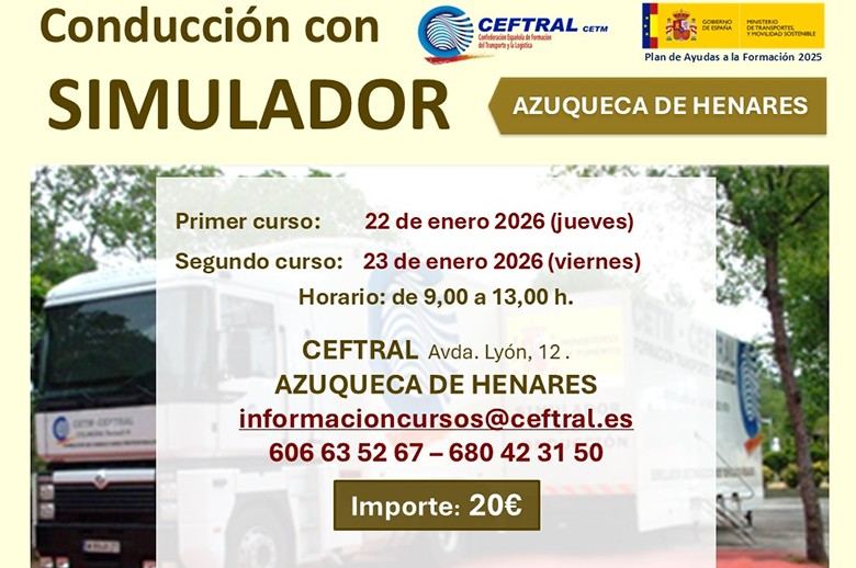 Cursos de conducción con simulador de CEFTRAL para enero