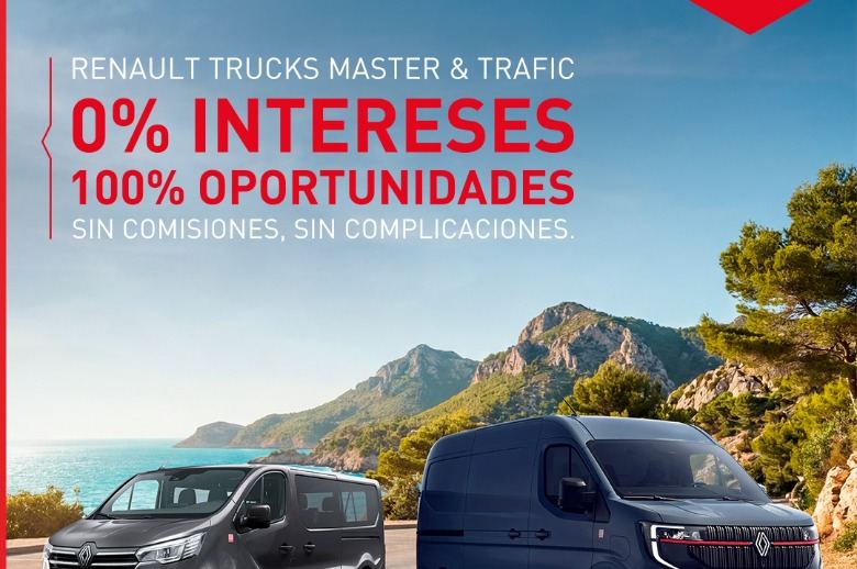 Renault Trucks apuesta por Trafic y Master con financiación al 0%*