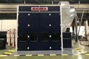 Cabina de pintura del MAN Truck & Bus Center de Barcelona