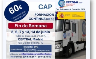 CEFTRAL Madrid organiza un curso CAP de Formación Continua para conductores profesionales