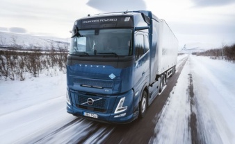 El futuro camión de hidrógeno de Volvo Trucks: potente y eficiente en consumo de combustible.