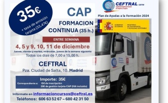 Curso CAP de CEFTRAL para la primera quincena de diciembre