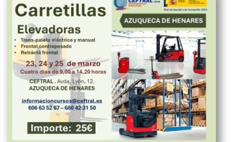 CEFRAL organiza un curso de carretillas elevadoras en Azuqueca de Henares