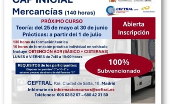 Nuevo curso CAP Inicial Mercancías para mayo y junio