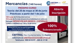 Abierta la inscripción para el curso CAP Inicial de Mercancías en Madrid
