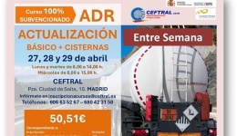 Curso ADR 100% Subvencionado en Madrid: Actualización Básico + Cisternas